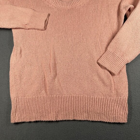 Old Navy Sweater Womens Small Pink Tunic Length V Neck Long Sleeve 100% Cotton - Picture 5 of 13